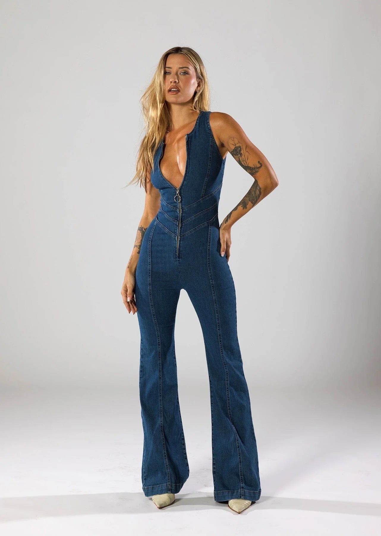 ACUEL™ DENIM JUMPSUIT | 50% KORTING - Bonfy.nl