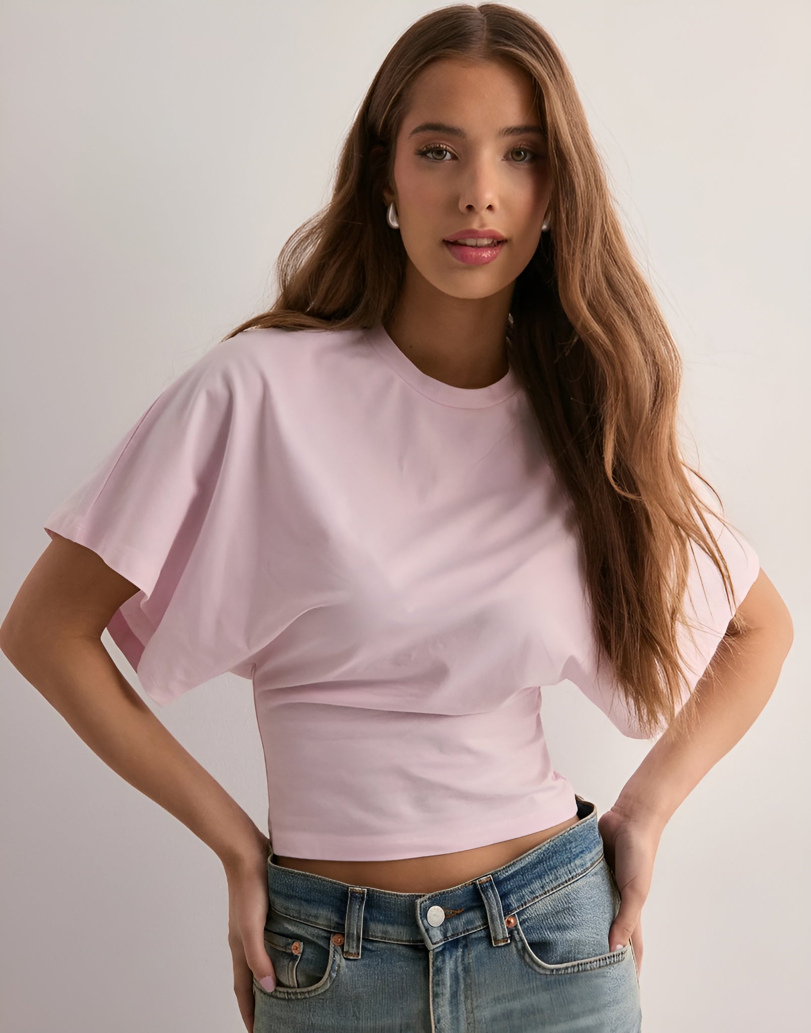 BELLA|WIDE SLEEVE TEE - Velvet-Rose London