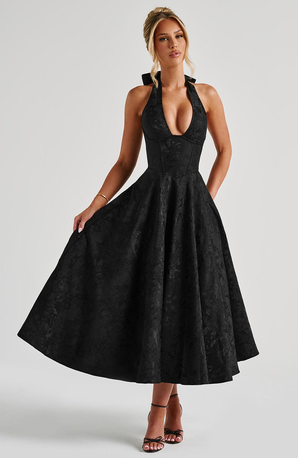 Sara|Midi Dress - Velvet-Rose London