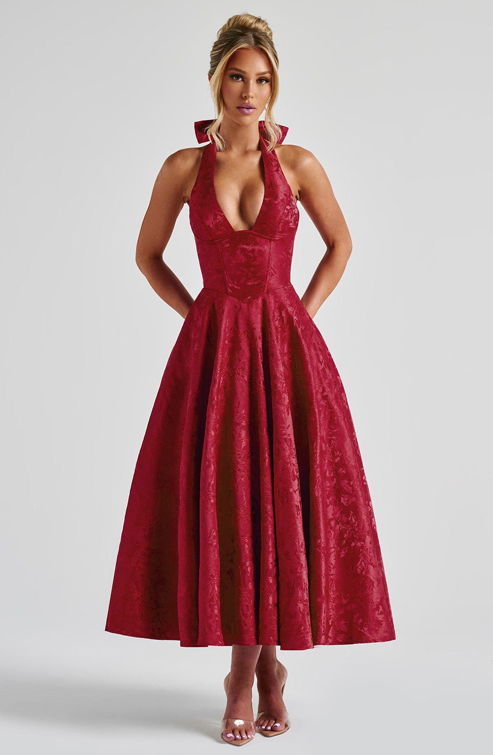 Sara|Midi Dress - Velvet-Rose London