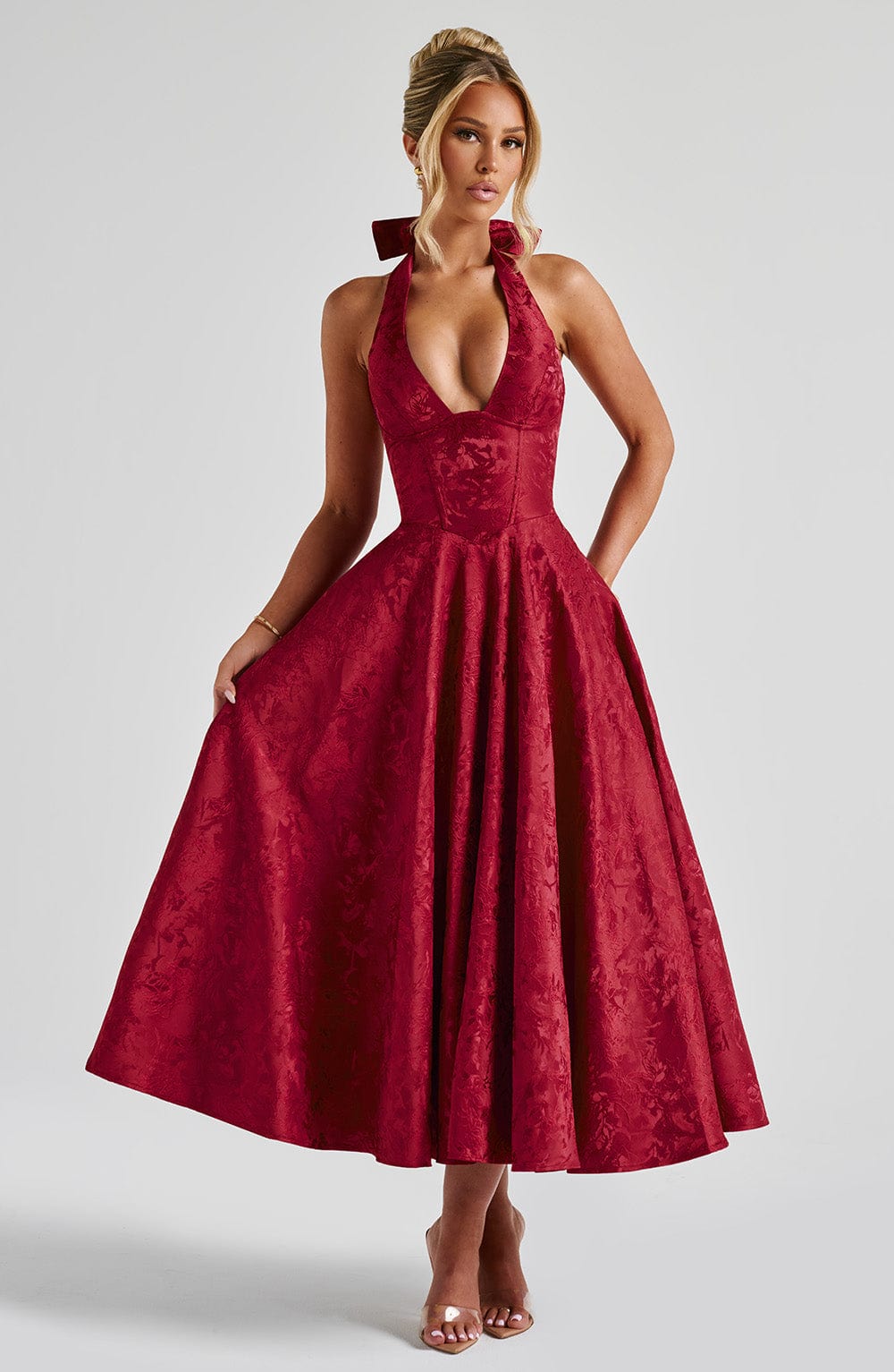 Sara|Midi Dress - Velvet-Rose London