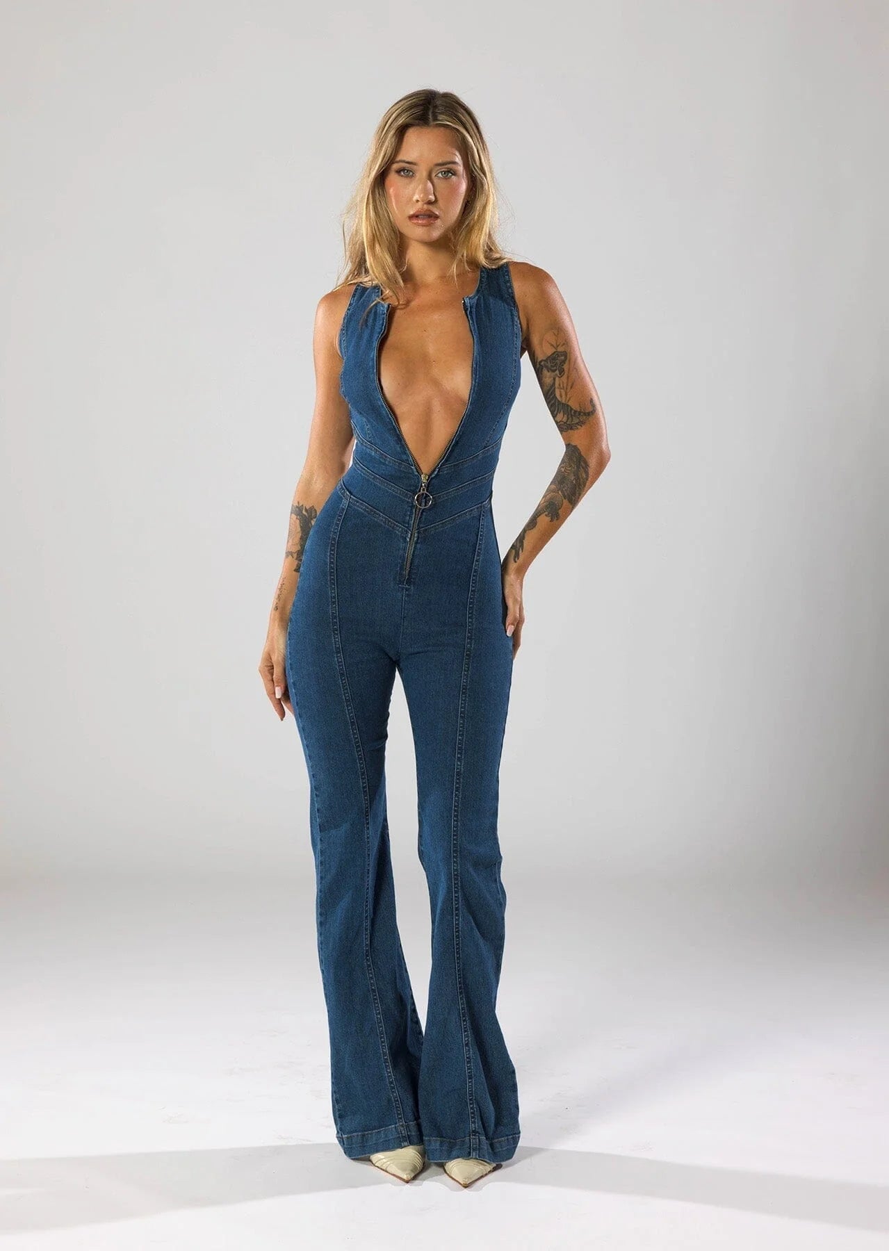 ACUEL™ DENIM JUMPSUIT | 50% KORTING - Bonfy.nl