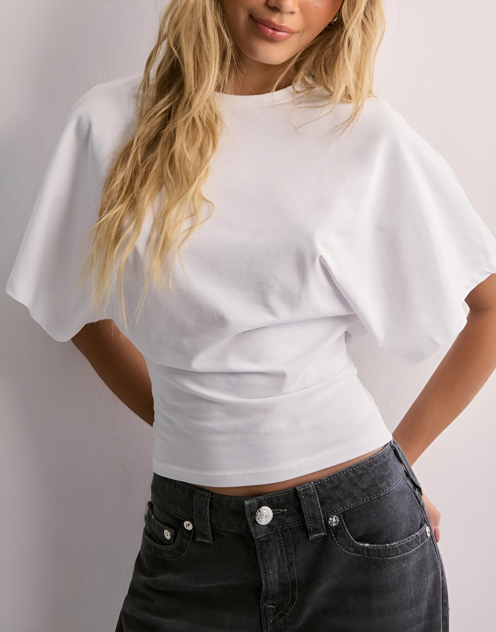 BELLA|WIDE SLEEVE TEE - Velvet-Rose London