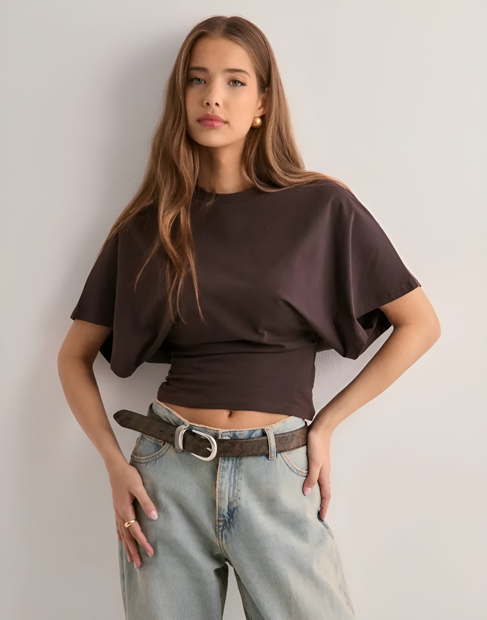 BELLA|WIDE SLEEVE TEE - Velvet-Rose London