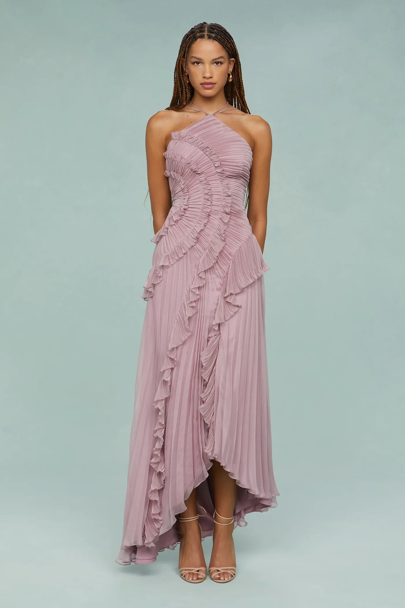 Amara|Halter Dress - Velvet-Rose London