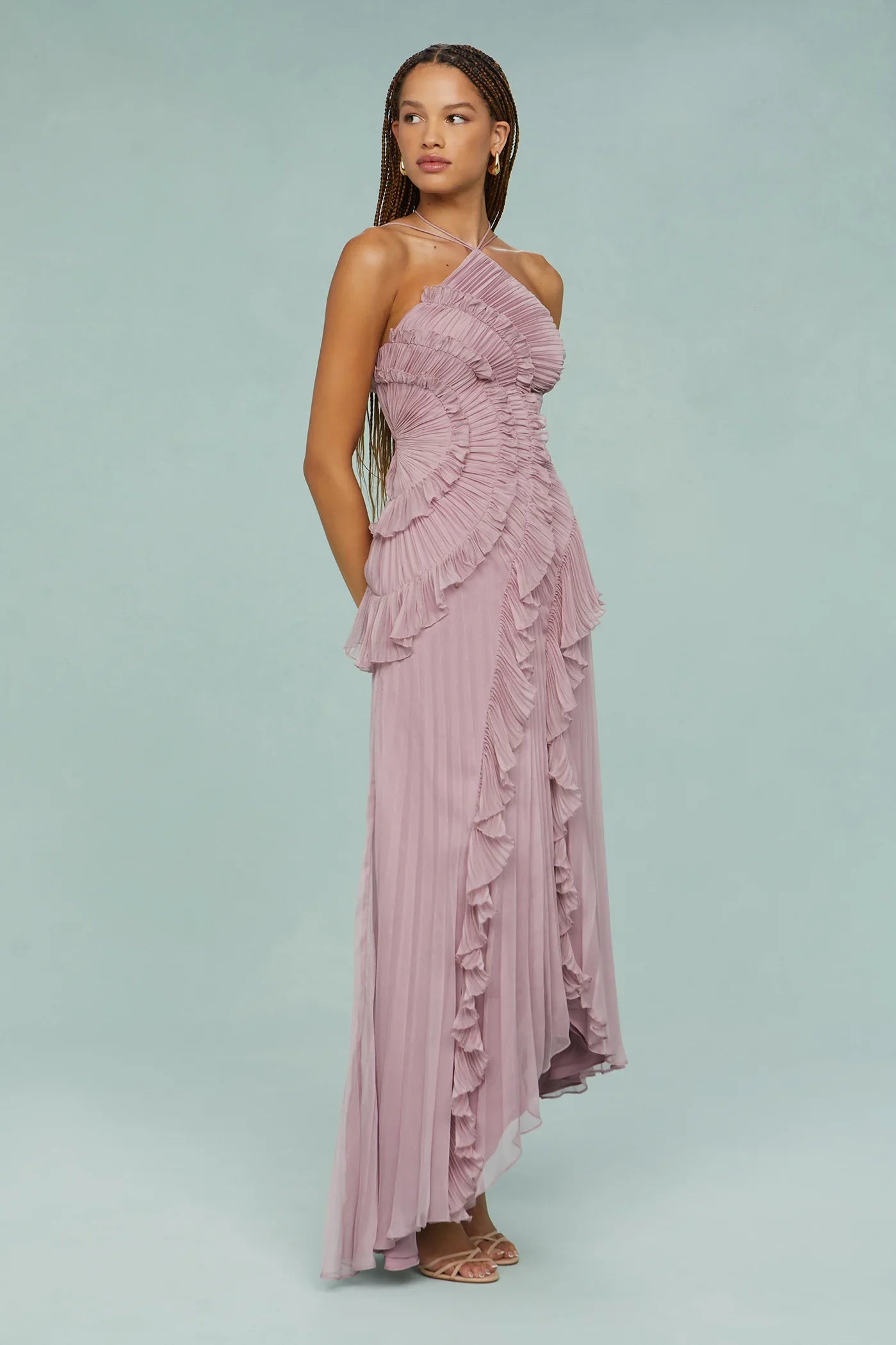 Amara|Halter Dress - Velvet-Rose London
