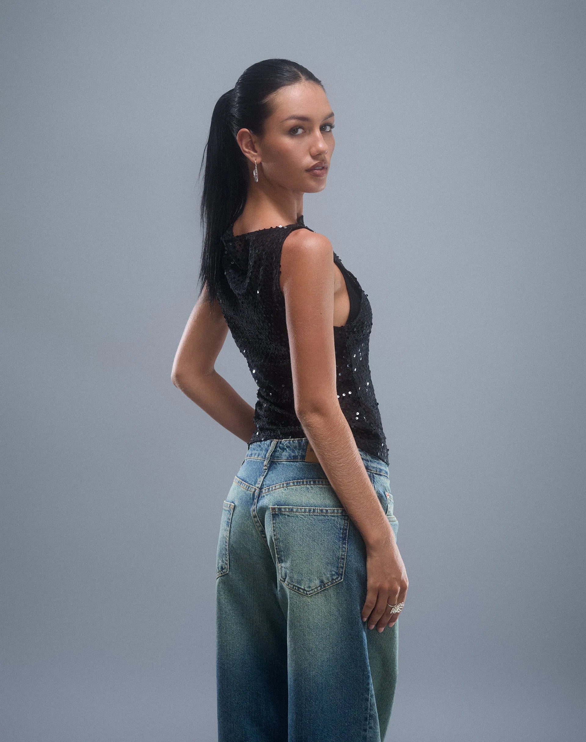 Velora|Noir Top - Velvet-Rose London
