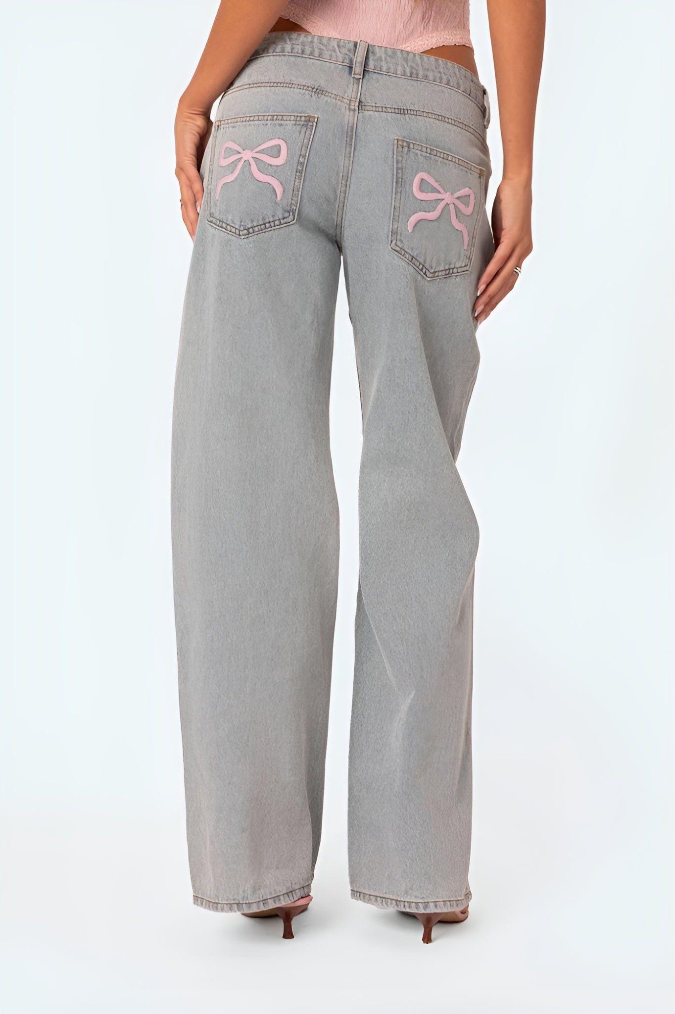 EMMA|BOW JEANS - Velvet-Rose London