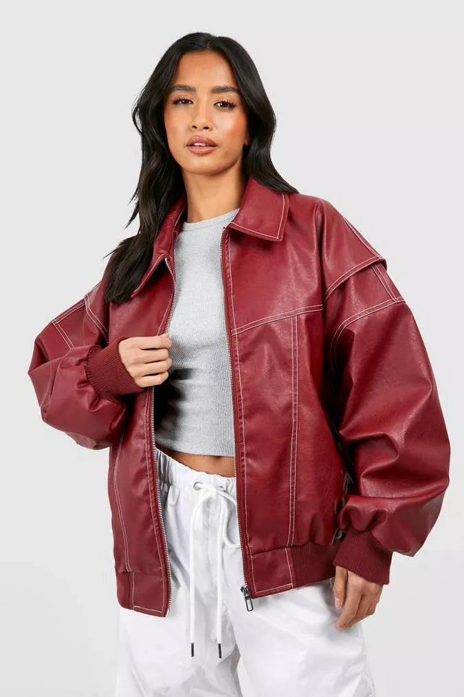 BELLA | VINTAGE LEREN JAS - Bonfy.nl