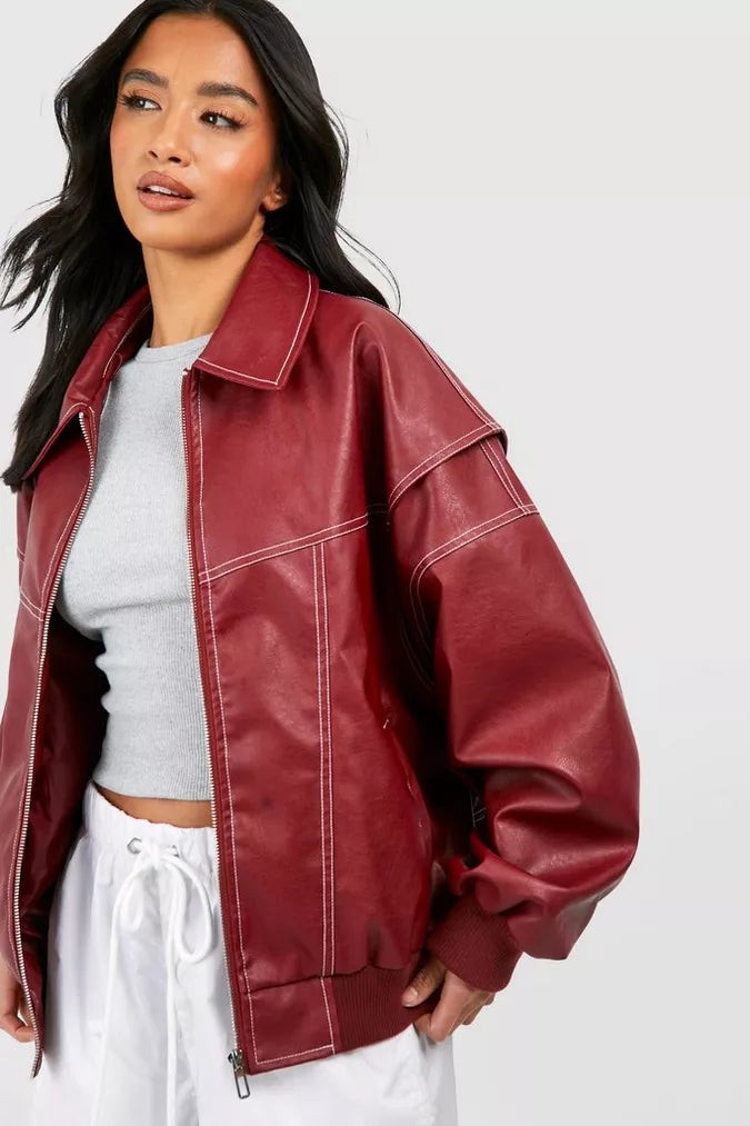 BELLA | VINTAGE LEREN JAS - Bonfy.nl